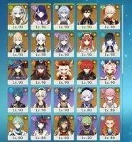 GI1120 C2 Hu Tao, C2 Dehya, C1 Diluc, C1 Jean, 20 Legendary, 6 Legendary Weapons, AR59 Europe 